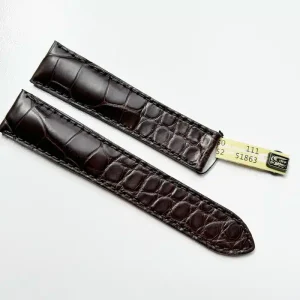 Maurice Lacroix watch strap 21 mm Brown Alligator for clamp closure
