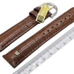 Maurice Lacroix 19 mm Croco Kroko BROWN Strap with steel (gold) Buckle