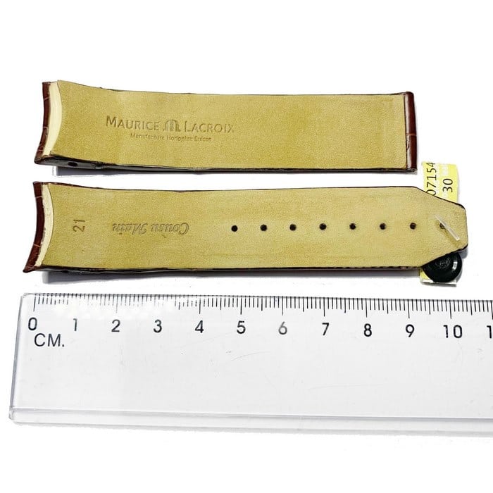 Maurice Lacroix Masterpiece Globe MP6388 MP6398 _ 550-000061 Brown Leather Strap