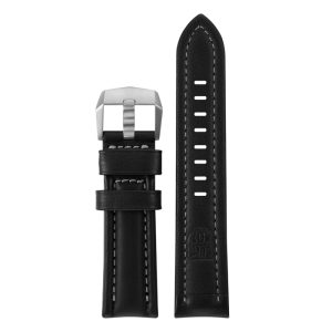 Luminox F-22 Raptor Black Silver Leather Watch strap 24 mm FEX.9240.20TI.K