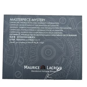 Maurice Lacroix Instructions Manual Booklet Masterpiece Mysterious Seconds Mystery MP6558