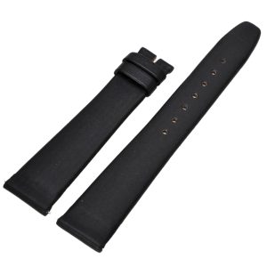 Maurice Lacroix Leather Textile Black strap 18 mm for folding buckle