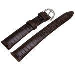 Maurice Lacroix Leather Watch strap Brown 15 mm chrome buckle
