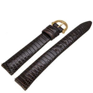 Maurice Lacroix Leather Watch strap Brown 15 mm gold colour buckle