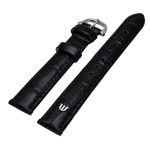 Maurice Lacroix Leather Black strap 14 mm chrome buckle