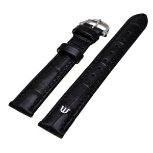 Maurice Lacroix Leather Black strap 14 mm chrome buckle
