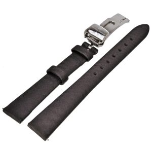 Maurice Lacroix Leather Brown strap 13 mm with chrome folding buckle