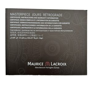 Maurice Lacroix Masterpiece Jours Retrograde MP6119 Instructions Manual Booklet