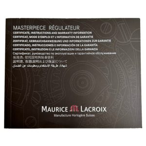 Maurice Lacroix Masterpiece Regulateur MP6148 Automatic Instructions Manual booklet