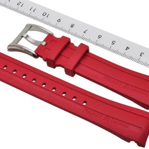 Maurice Lacroix Pontos rubber strap 21mm PT6178 PT6188 PT6118 RED with Buckle