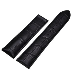 Maurice Lacroix black leather Watch strap 20 mm for folding buckle