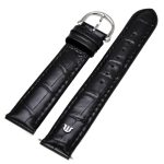 Maurice Lacroix black leather strap 18 mm Chrome buckle and M