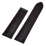 Maurice Lacroix leather Watch strap for buckle 20 mm Black with red stitching-1