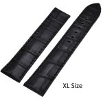Maurice Lacroix leather Watch strap for folding buckle 20 mm Black XL size