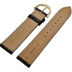 Maurice Lacroix watch strap 20 mm Black with gold colour buckle and M-1