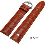 Maurice Lacroix watch strap 20 mm XL size Brown with chrome buckle and M