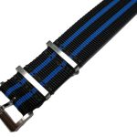 Maurice Lacroix PT6008 PT6018 Pontos S NATO strap band Black - Blue 22 mm-2